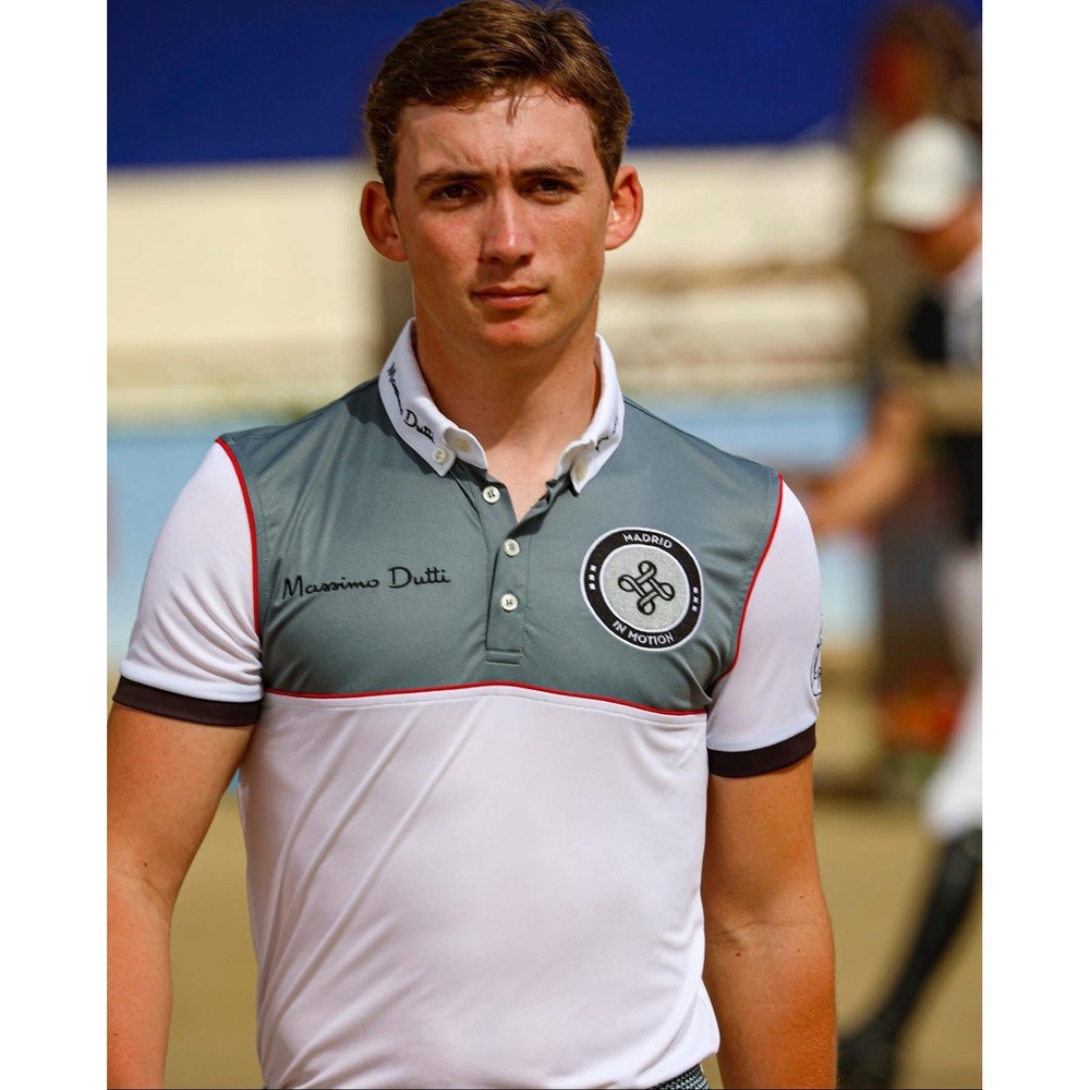 MASSIMO DUTTI Polo Shirt L Madrid In Motion GCL Jack Whitaker VDL Stud RARE